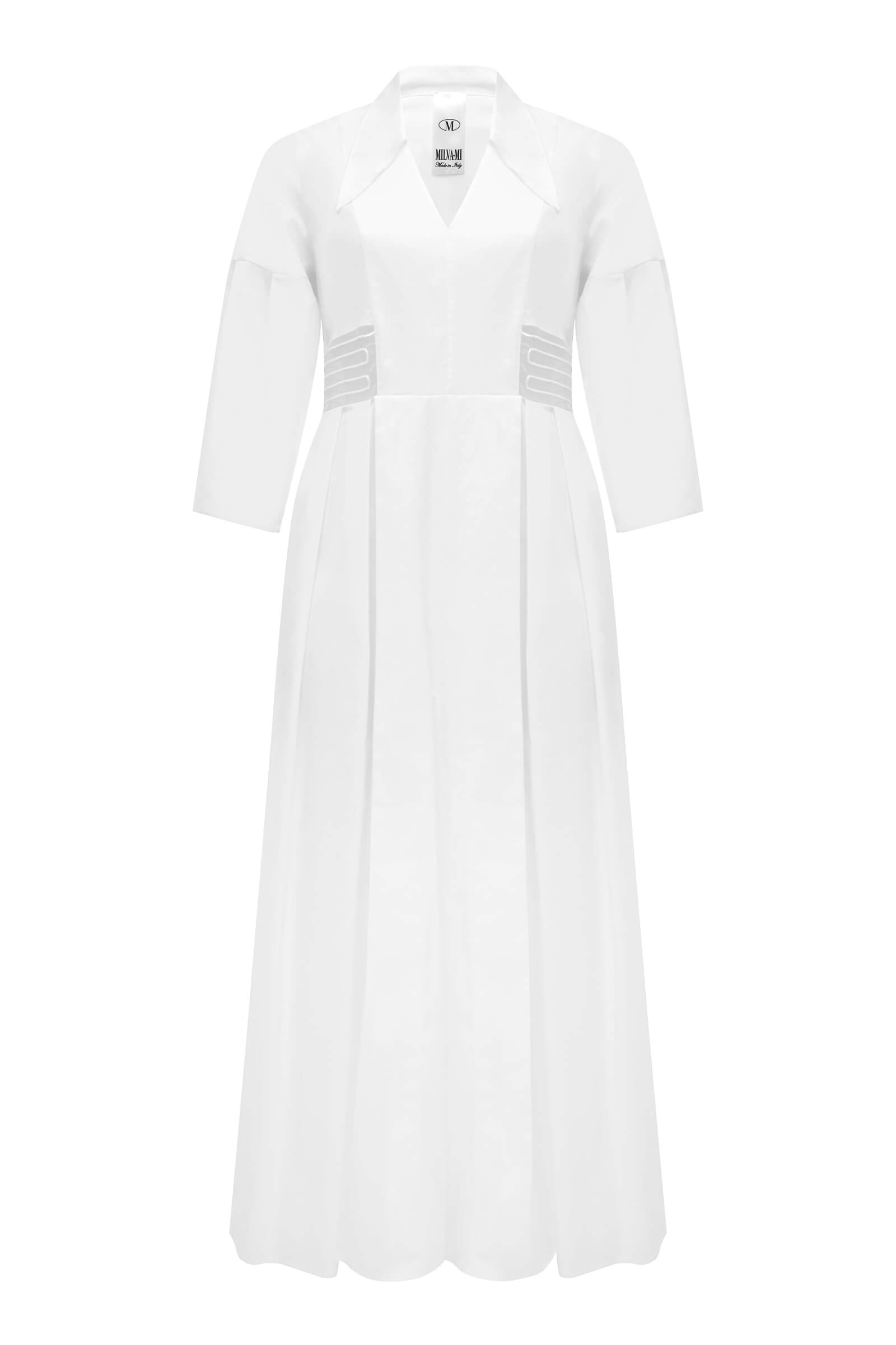 Хлопковое платье с рукавом 3/4 Бренд Milva Mi
