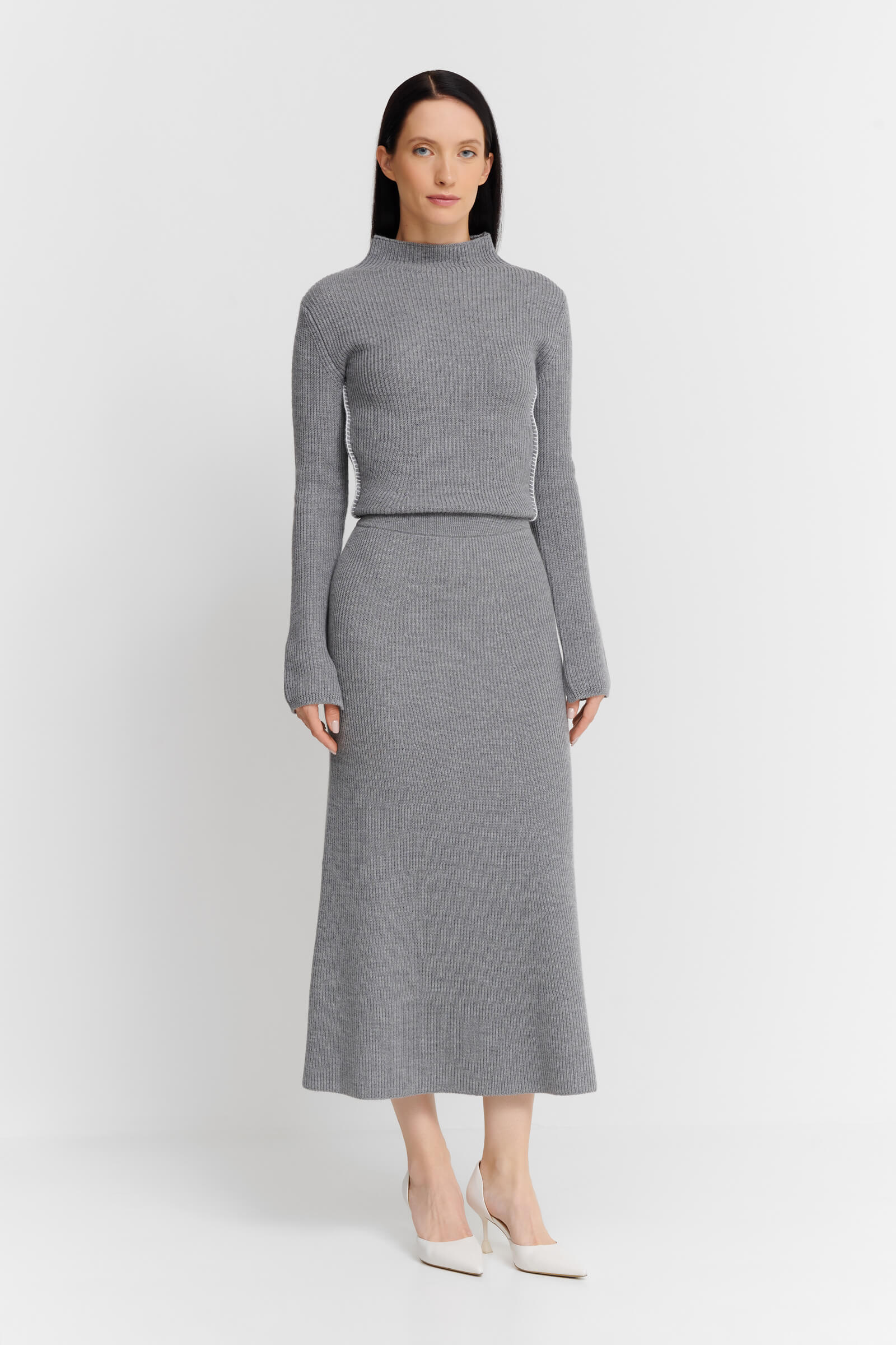 Трикотажная юбка длиной мидакси Бренд Max Mara