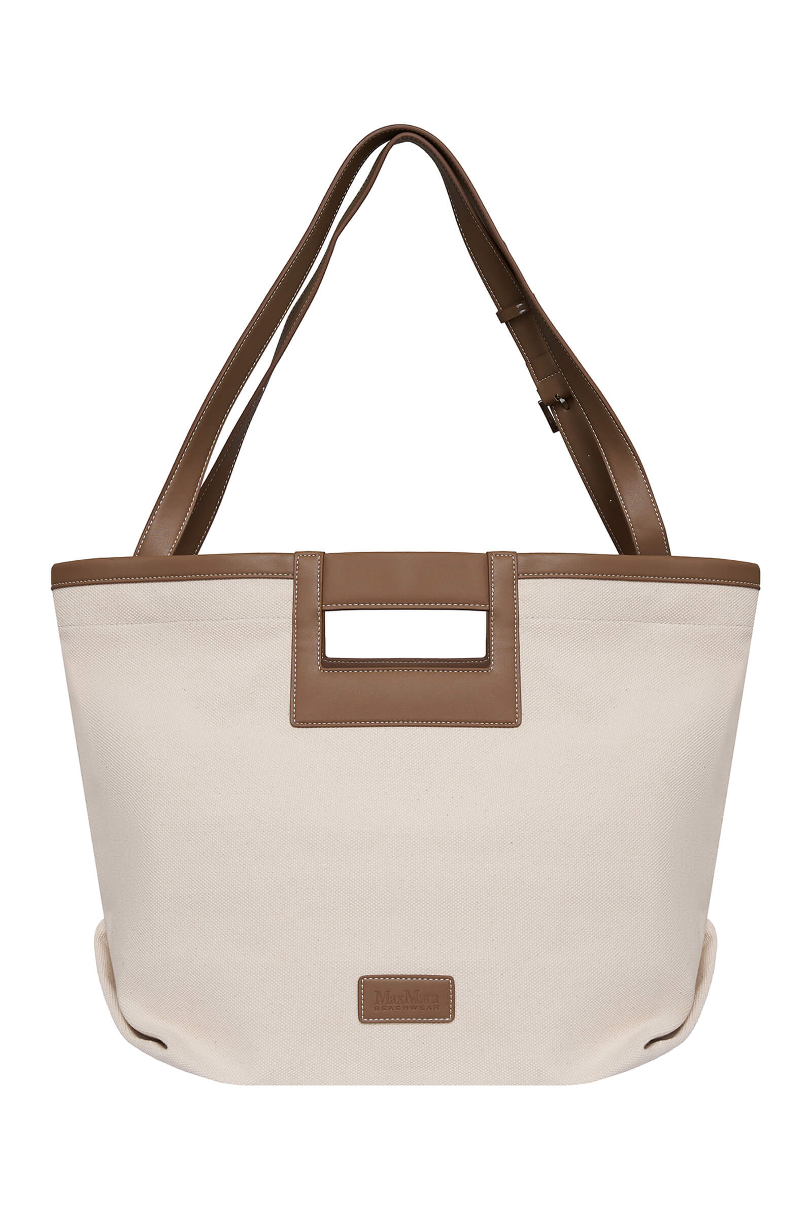 Сумка из хлопковой канвы с кожаной отделкой Бренд Max Mara