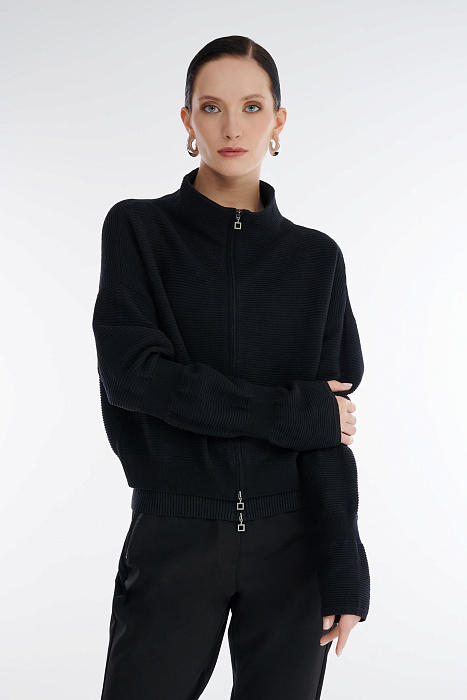 Укороченный кардиган на молнии Бренд Sarah Pacini